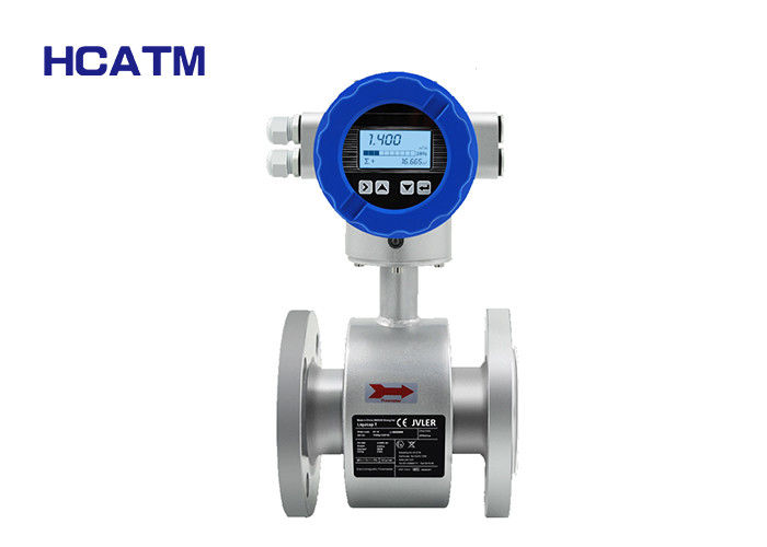 Easy Using Electromagnetic Flow Meter Two Way Measuring System With LCD Display