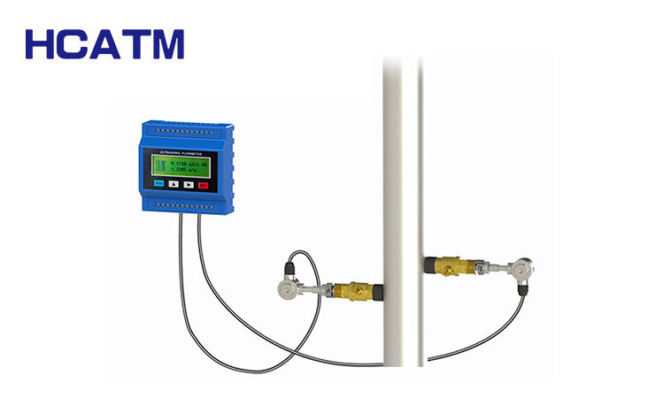 DN15-DN6000mm Durable Portable Ultrasonic Liquid Flow Meter Flame Retardant ABS Housing Material