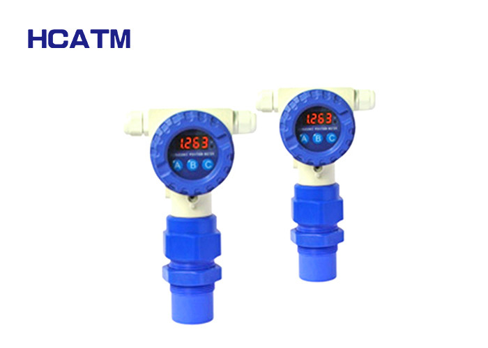Water Oil Tank Ultrasonic Level Transmitter 0 - 2m Range Blue Color CE RoHs