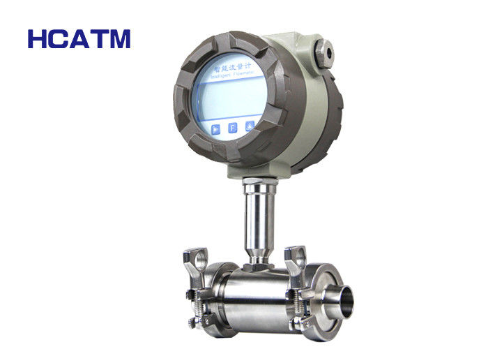 Clamp Type Liquid Turbine Flow Meter For Food / Beverage Industries