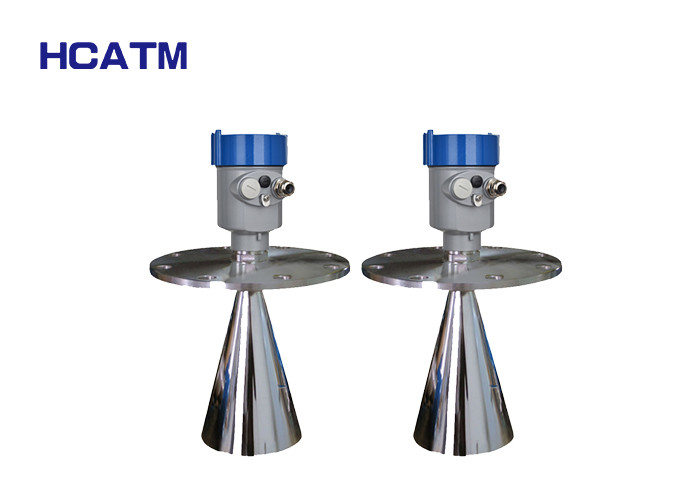 Flange Mounted Ultrasonic Level Transmitter Corrosion Resistant Solid Liquid Particles